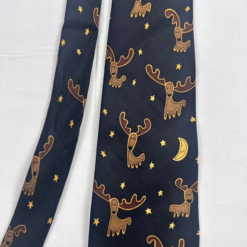 Christmas Tie necktie Holiday Santa Reindeer USA Silk Save the Children - Picture 7 of 11
